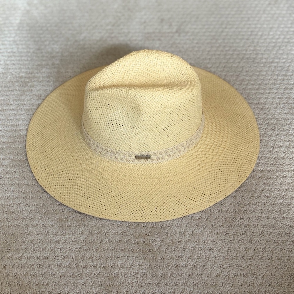 Gigi Pip Straw Natural Wide Brim Hat, Size M (57) - Picture 2 of 5